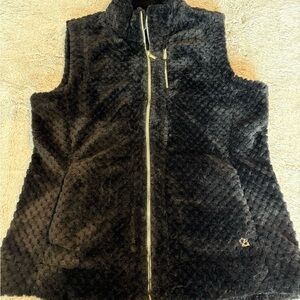 Calvin Kellen Black Fleece Vest with Zipper